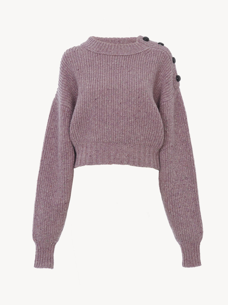 Chloé CROPPED MOCK-NECK SWEATER IN A MERINO WOOL KNIT outlook