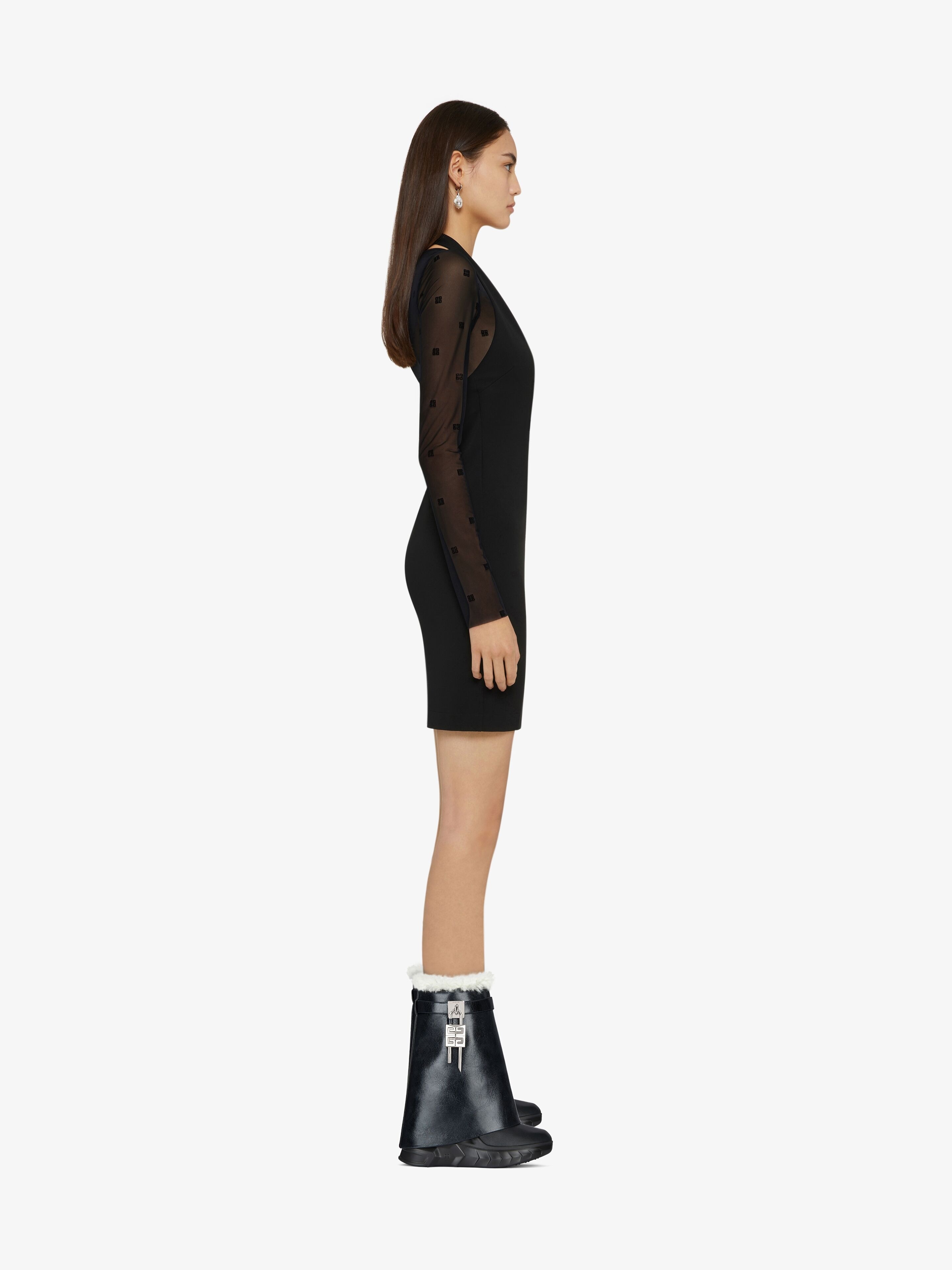 SHARK LOCK BIKER BOOTS IN LEATHER AND SHEARLING - 2
