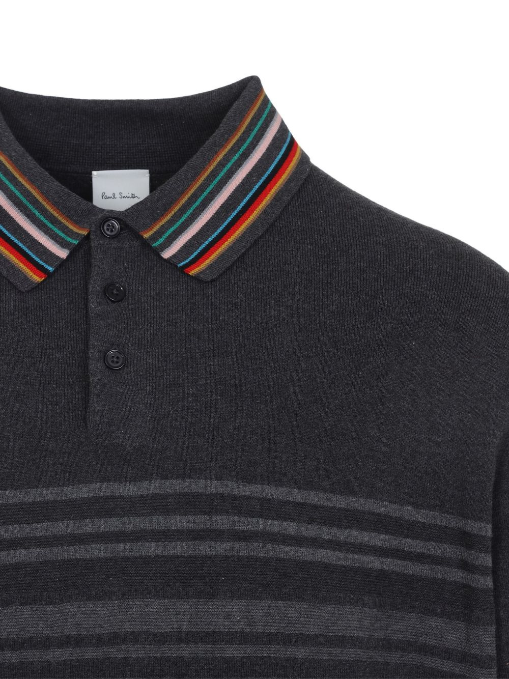 striped polo-neck sweater - 3