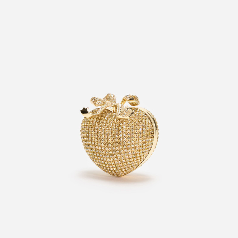 Gold Crystal Heart Clutch 2