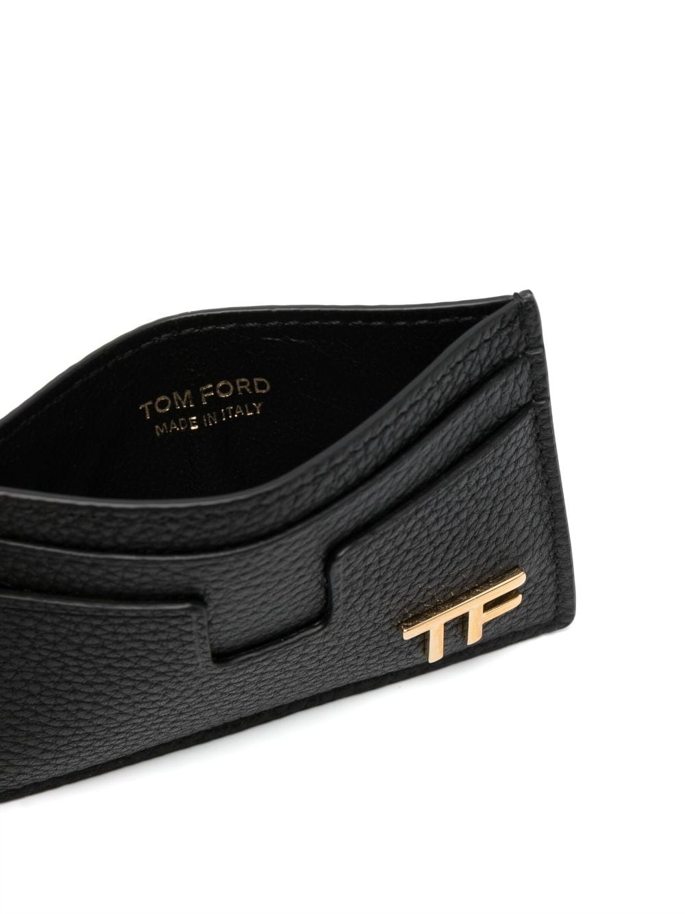 logo-plaque leather cardholder - 3