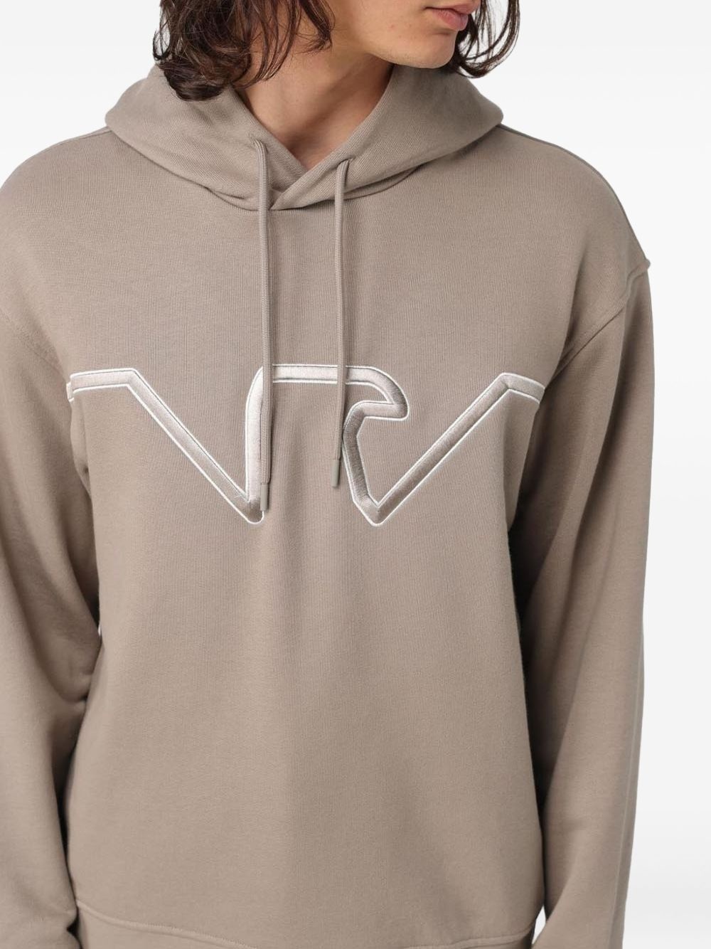 logo-embroidered hoodie - 3