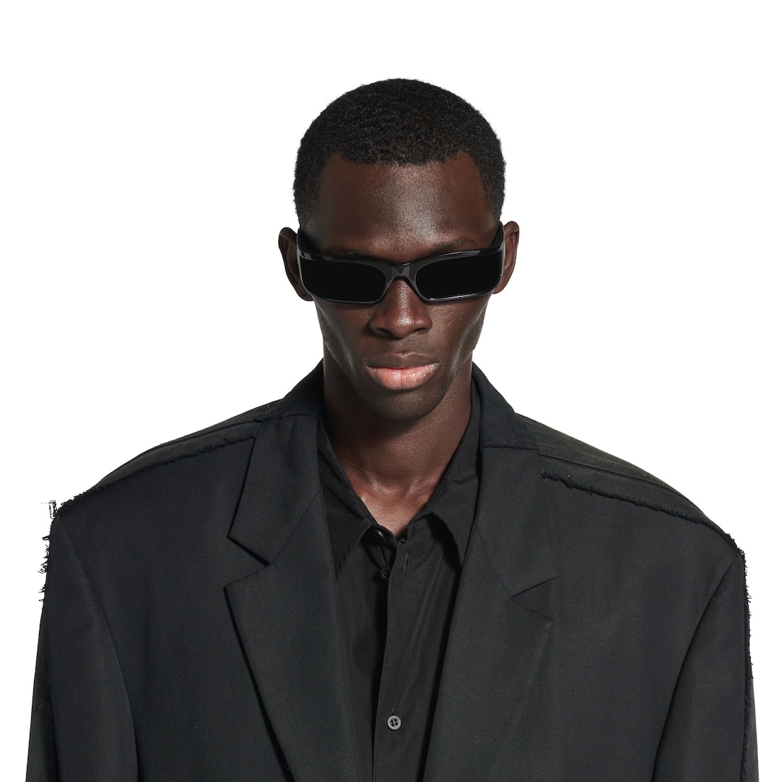 Sunset Rectangle Sunglasses  in Black - 6