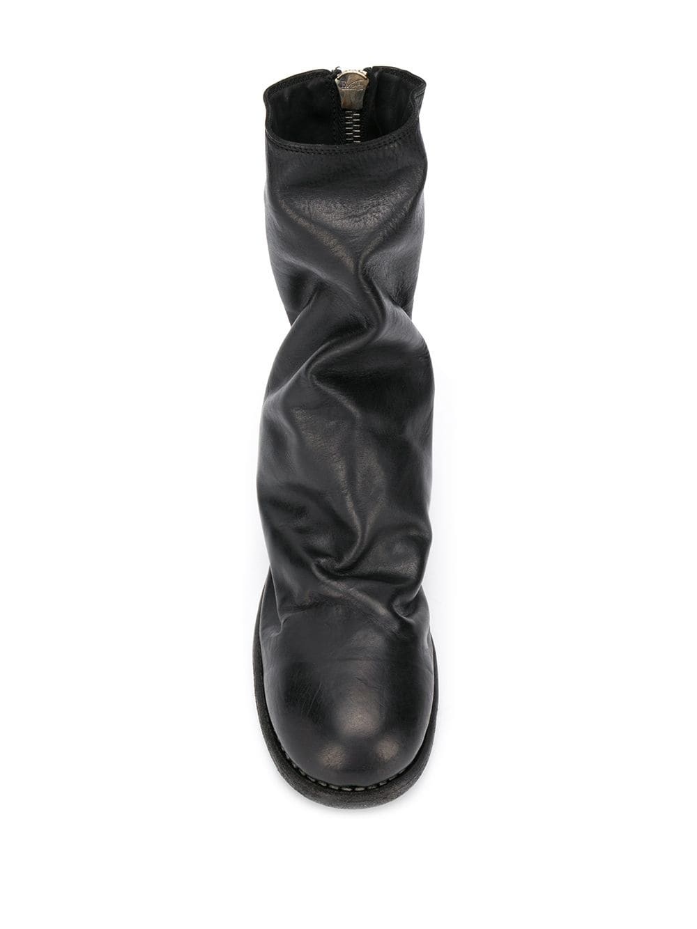 cracked-effect mid-calf boots - 4