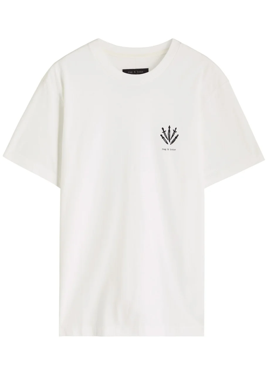 Rag & Bone Dagger Logo-embroidered Cotton T-shirt - 1