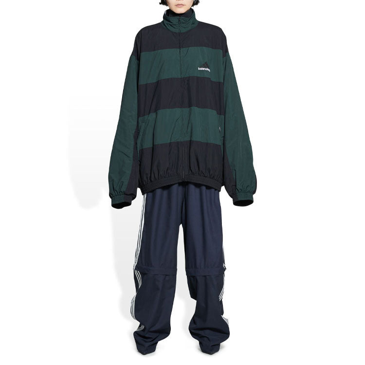Balenciaga x Adidas Reversible Tracksuit Jacket 'Black Green' 725294TNO793230 - 5