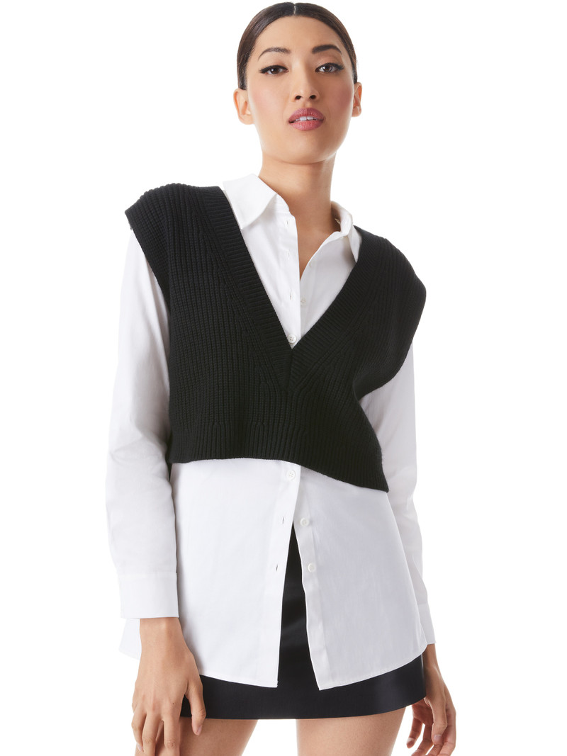 ORLY SWEATER VEST COMBINATION TOP 2