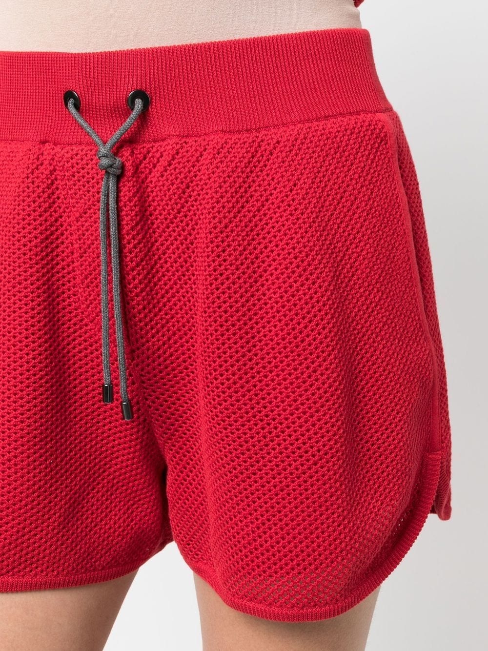 drawstring knit shorts - 5