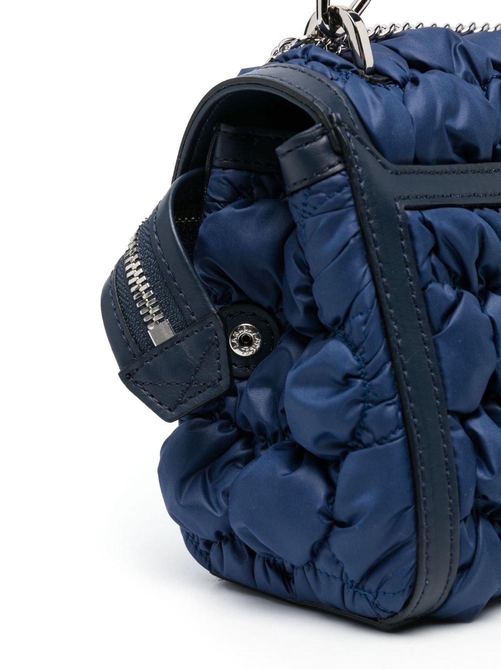 bubble-pattern leather bag - 4