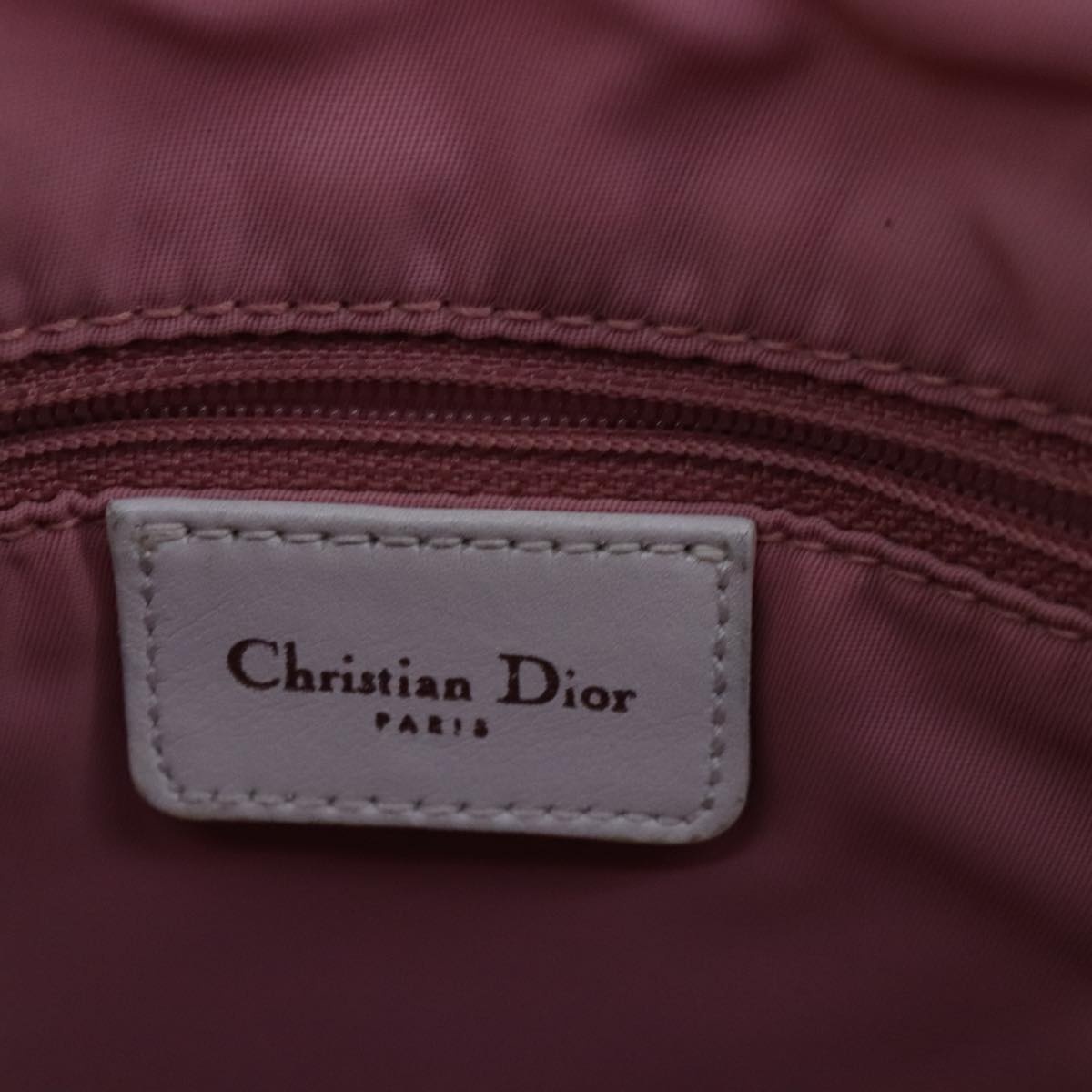 DIOR Trotter Canvas Tote Bag Pink Silver - 14