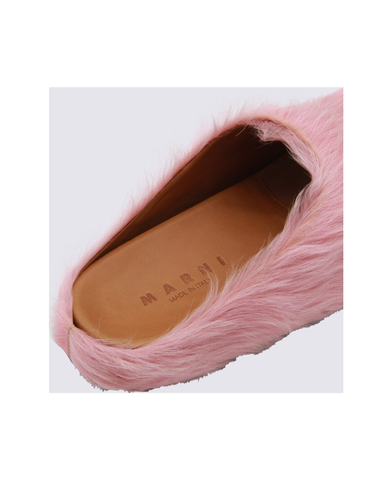 Pink Leather Fussbett Flats - 4