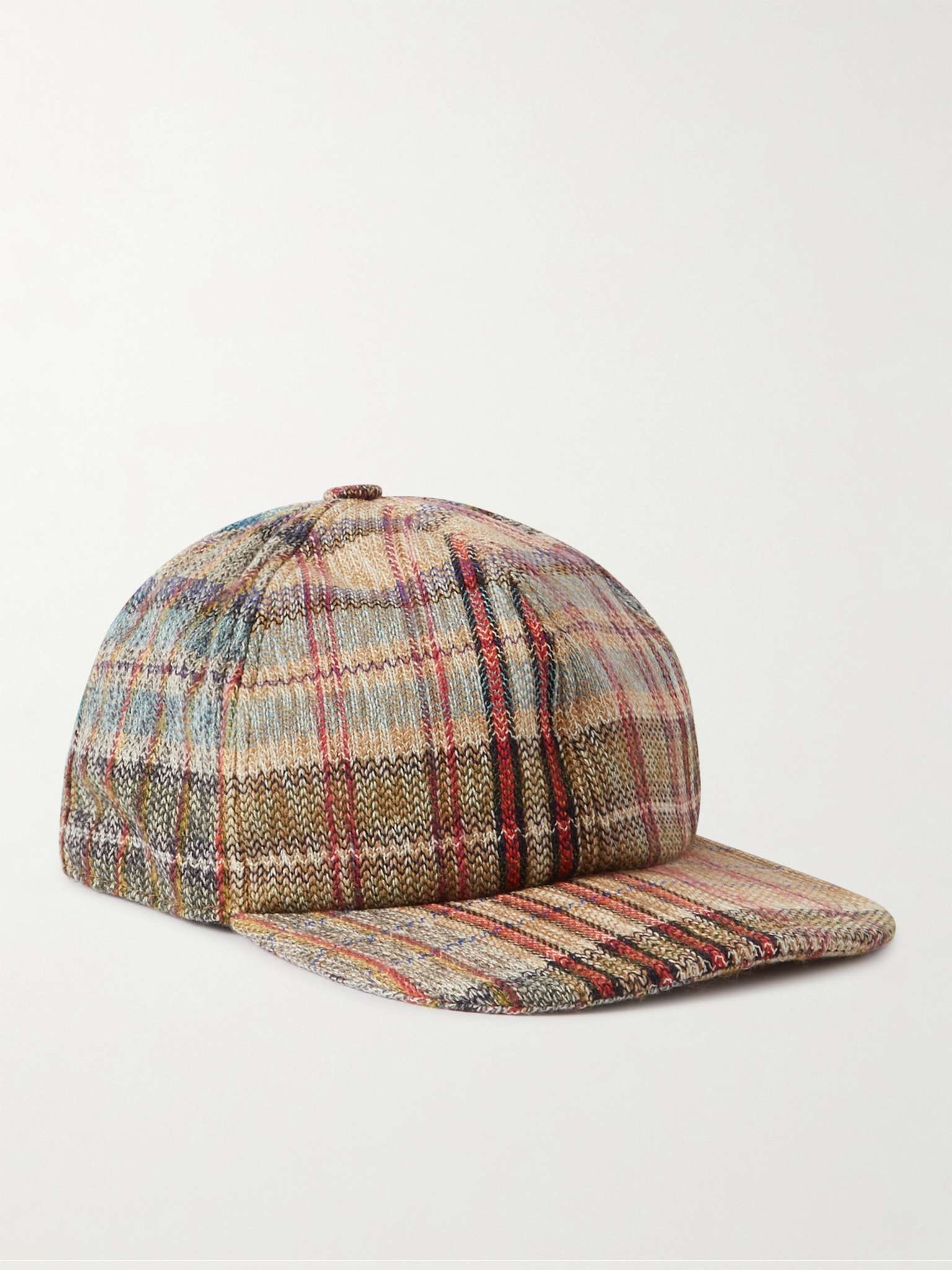 Checked Wool-Blend Jacquard Baseball Cap - 1