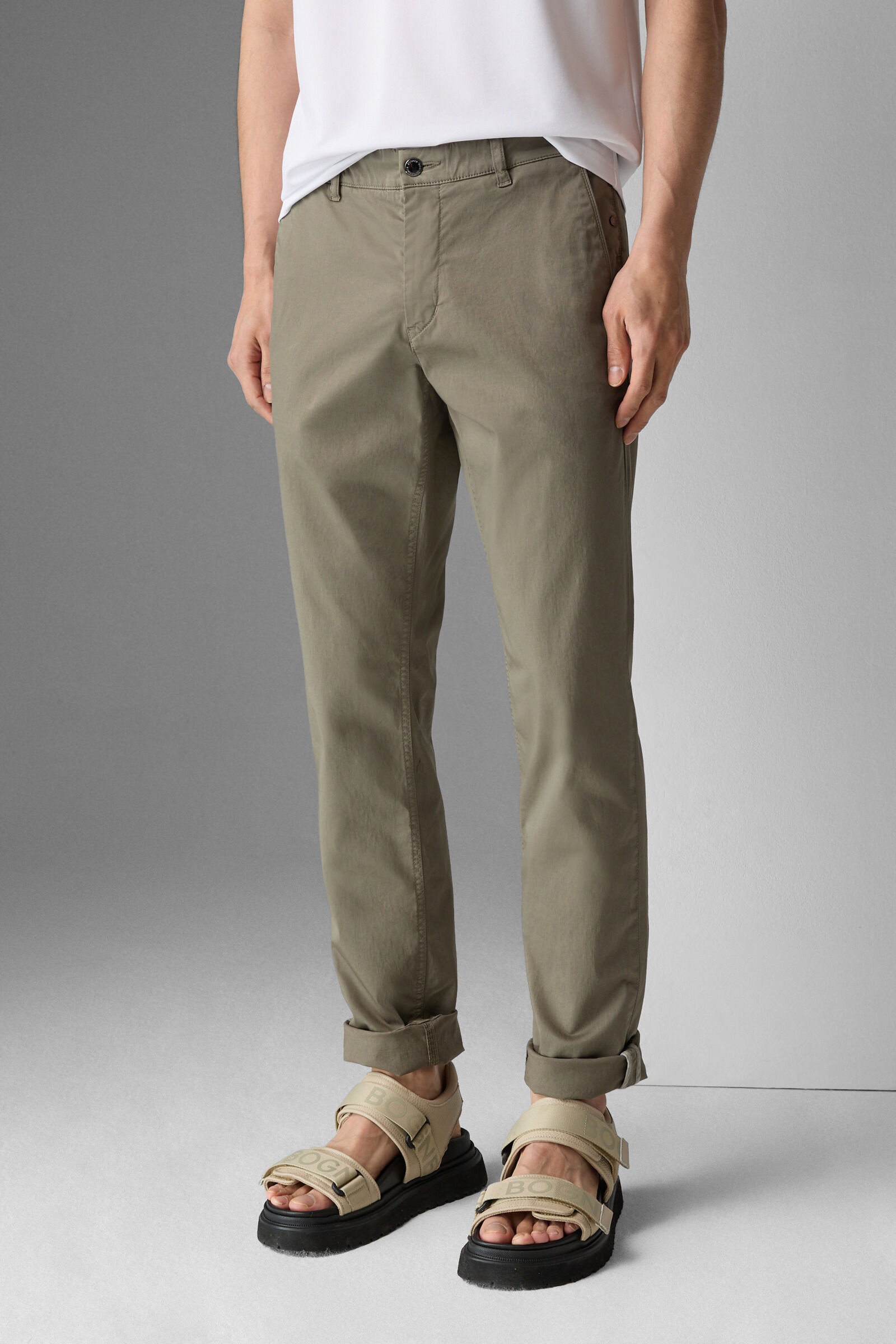 Niko Prime fit chinos in Olive green - 2