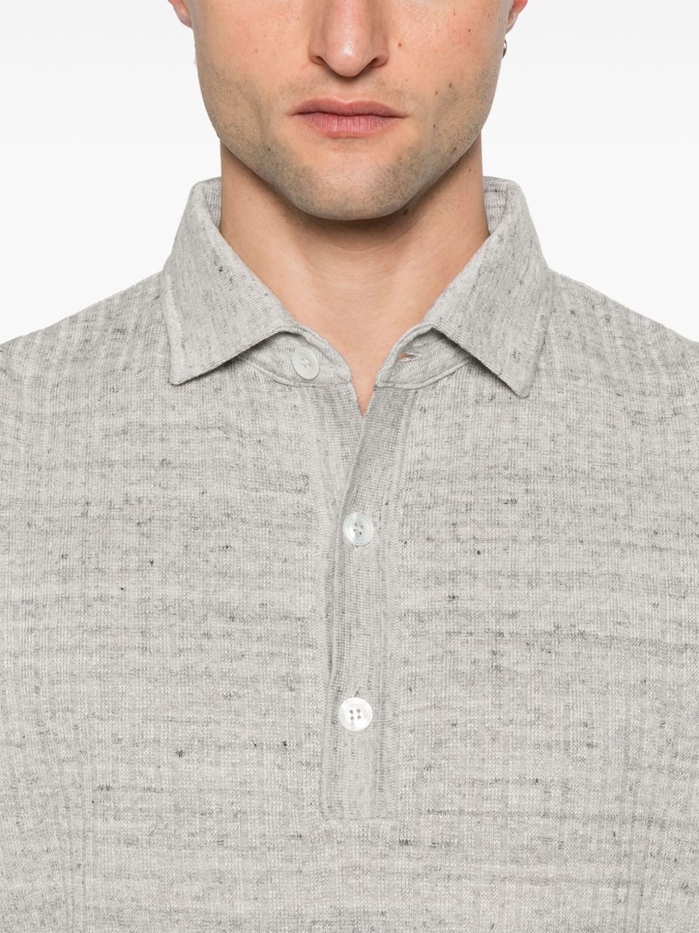 mélange polo shirt - 4
