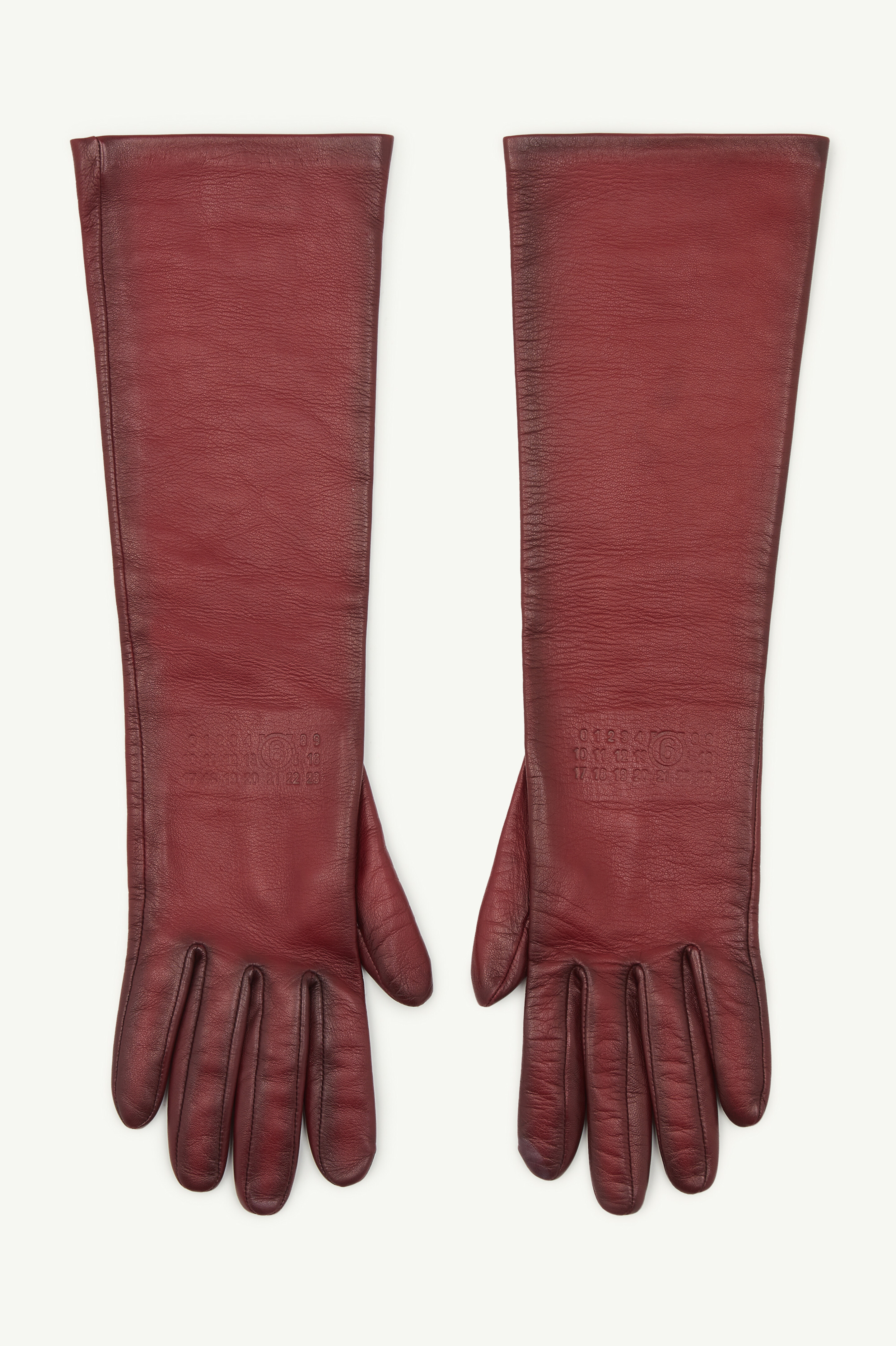 Mid-length leather gloves - 1