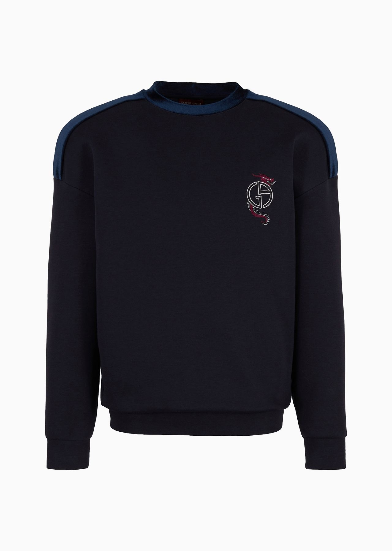 Cotton-jersey crew-neck sweatshirt - 1