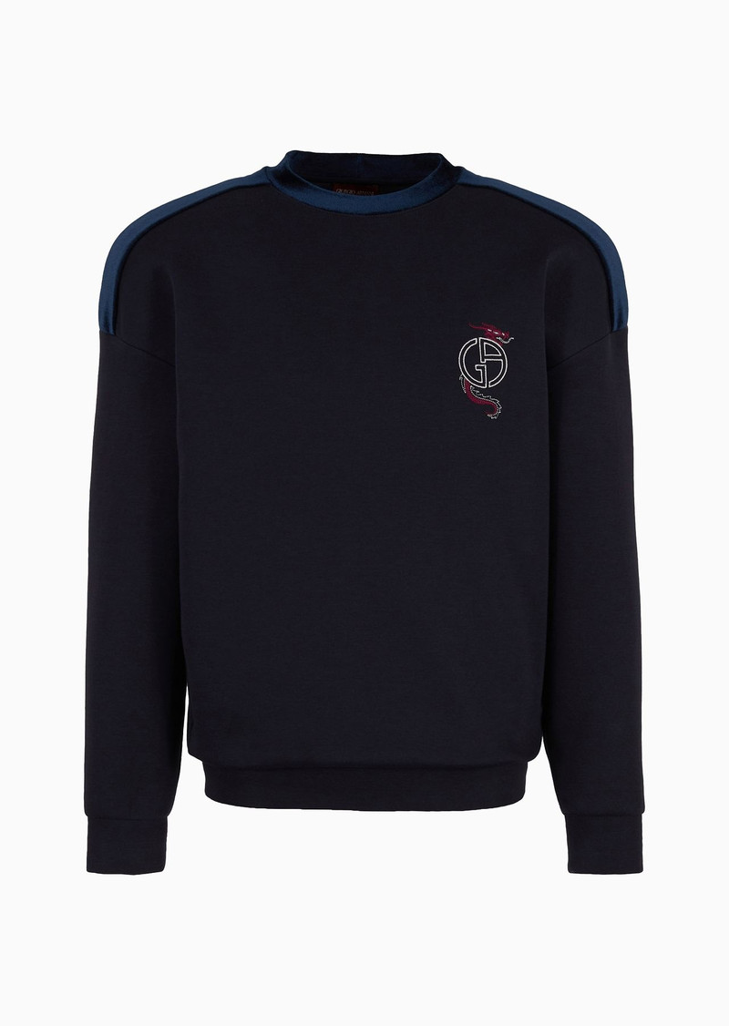 Cotton-jersey crew-neck sweatshirt 1
