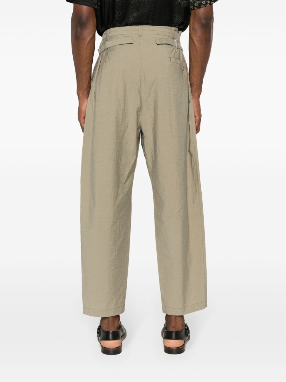 belted tapered trousers - 4