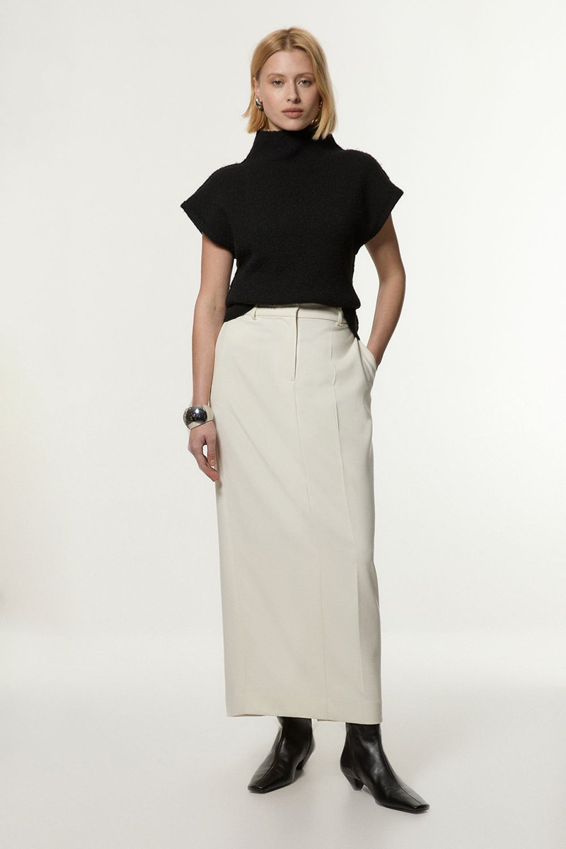Compact Stretch Essential Tailored Maxi Skirt 1