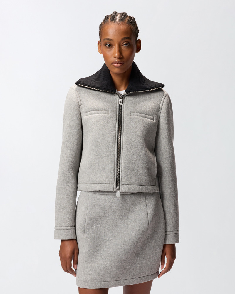 PINKO SLIM-FIT JACKET WITH KNIT COLLAR outlook