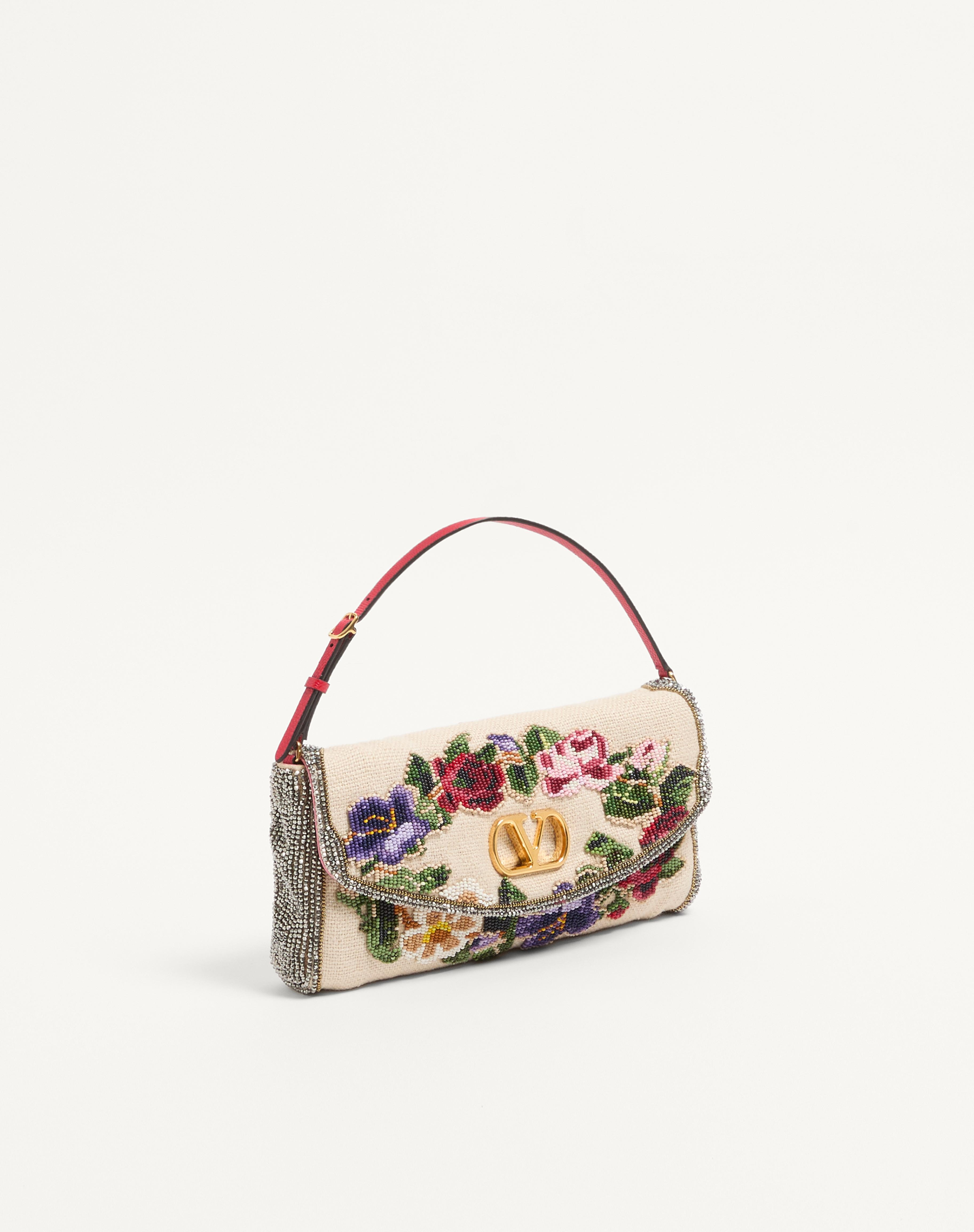 VALENTINO GARAVANI VAIN SOFT EMBROIDERED SMALL SHOULDER BAG - 3