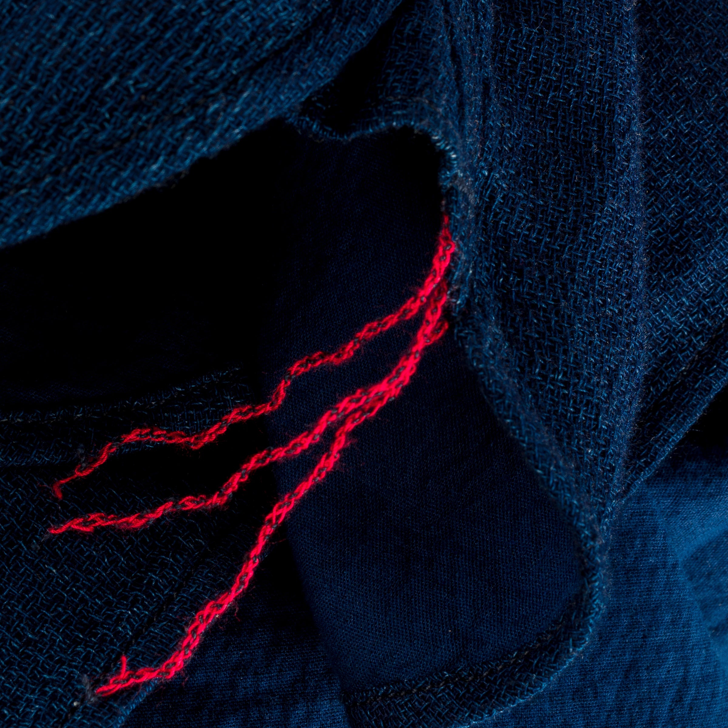 5OZ DOUBLE GAUZE SHORT SLEEVED WORK SHIRT - INDIGO - 17