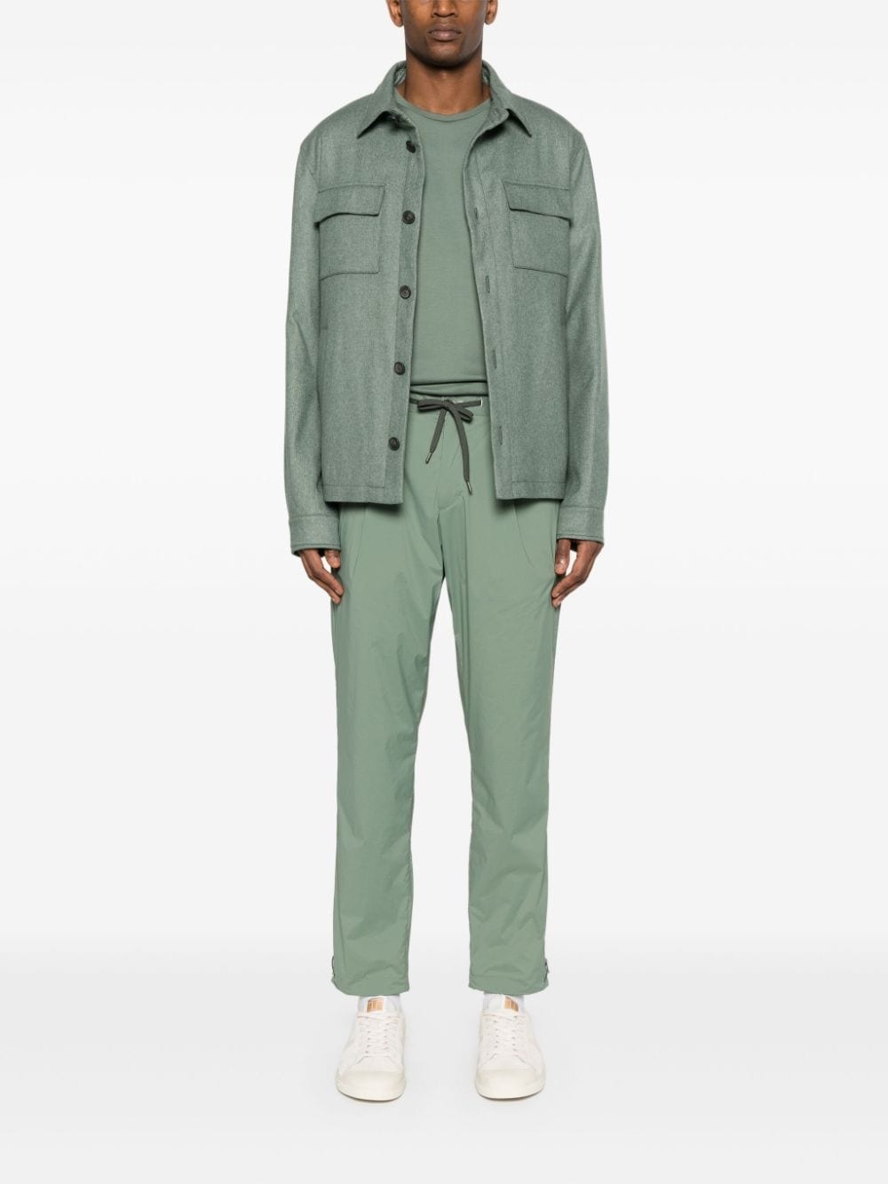 button-up brushed shirt jacket - 2