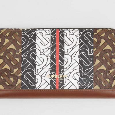 Burberry Monogram Stripe E-canvas and Leather Ziparound Wallet outlook