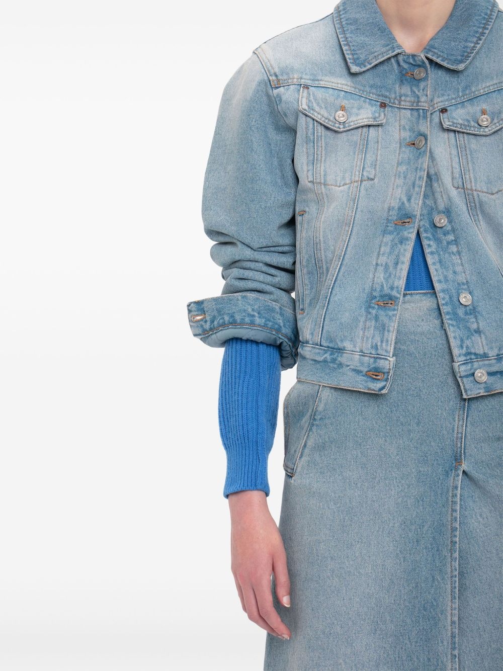 padded denim jacket - 5