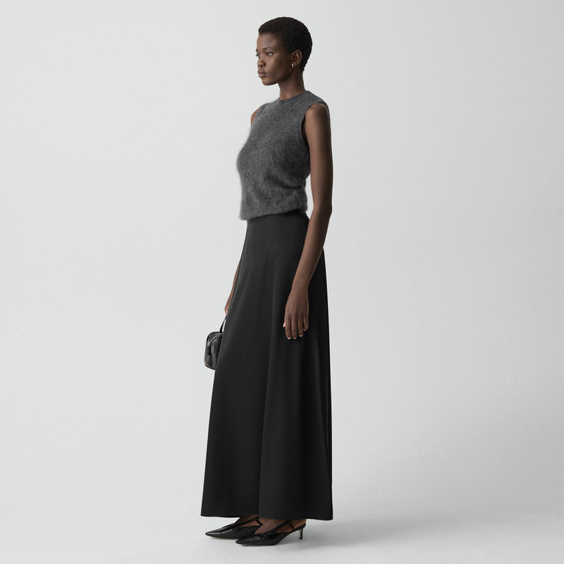 A-Line Maxi Skirt in Satin 3