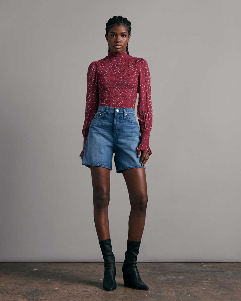 Maya 6 Inch Short - Poppy
Relaxed Fit Mid Indigo Jean Short 1