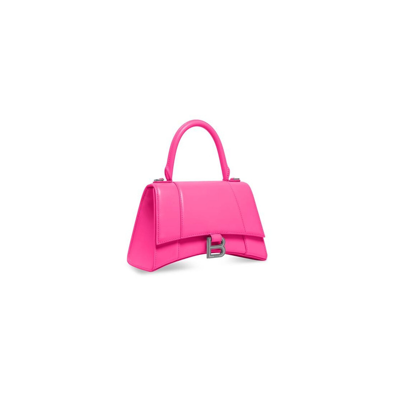 BALENCIAGA Women's Hourglass Small Handbag In Box in Fluo Pink outlook