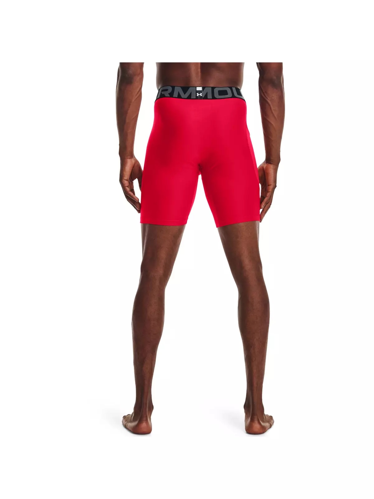 Men's HeatGear Armour Compression Shorts-Red - 2