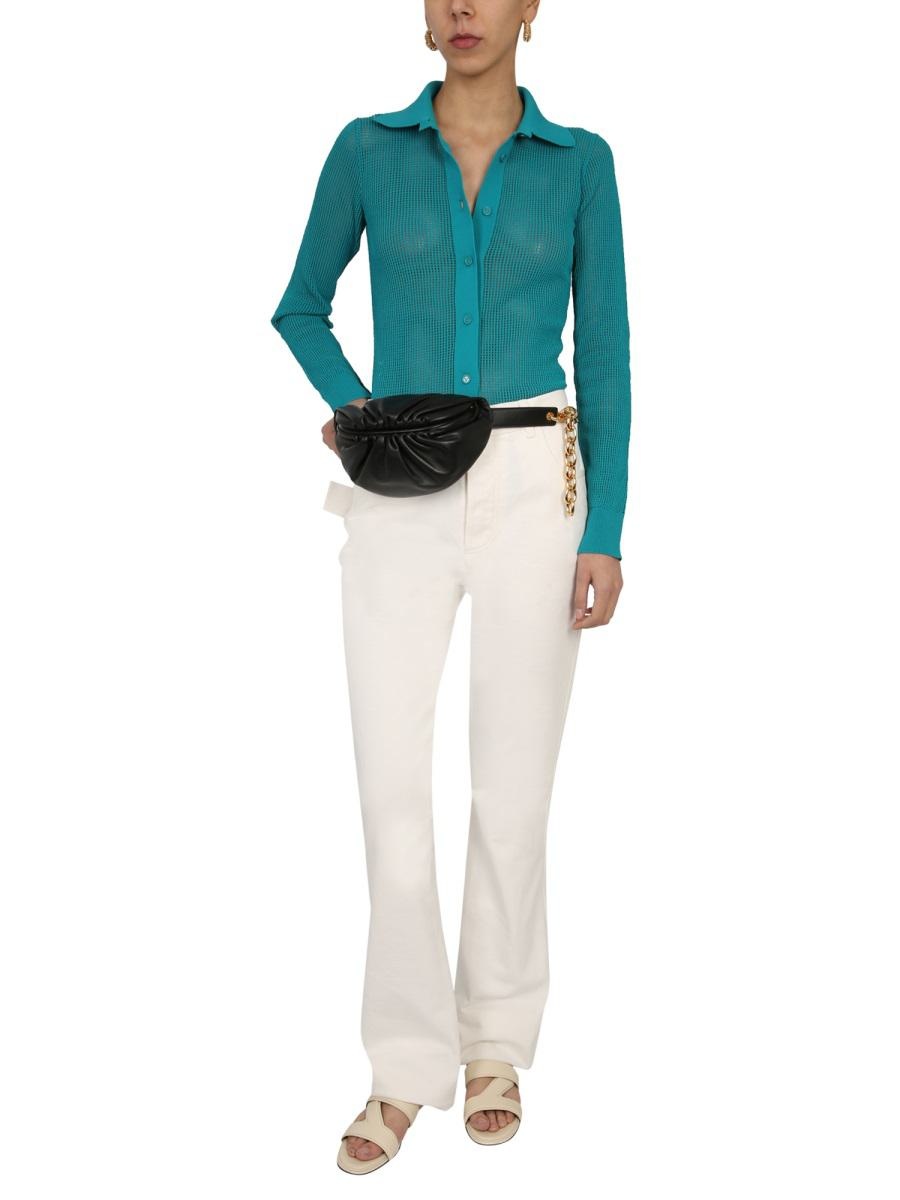 Tシャツ・カットソー BOTTEGA VENETA SS21 MESH CARDIGAN (648977_V0BN03103) Bottega Veneta Bottega Veneta Mesh Cardigan | baltini