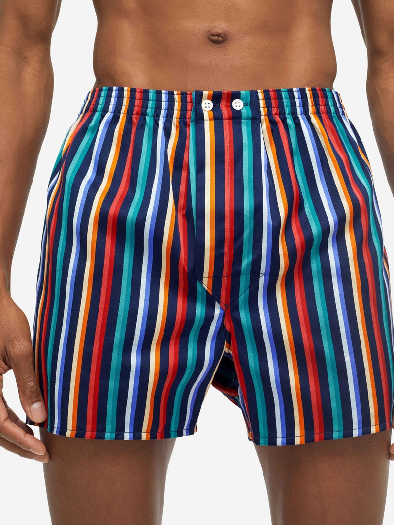 Men's Classic Fit Boxers Wellington 54 Cotton Satin Multi - 5