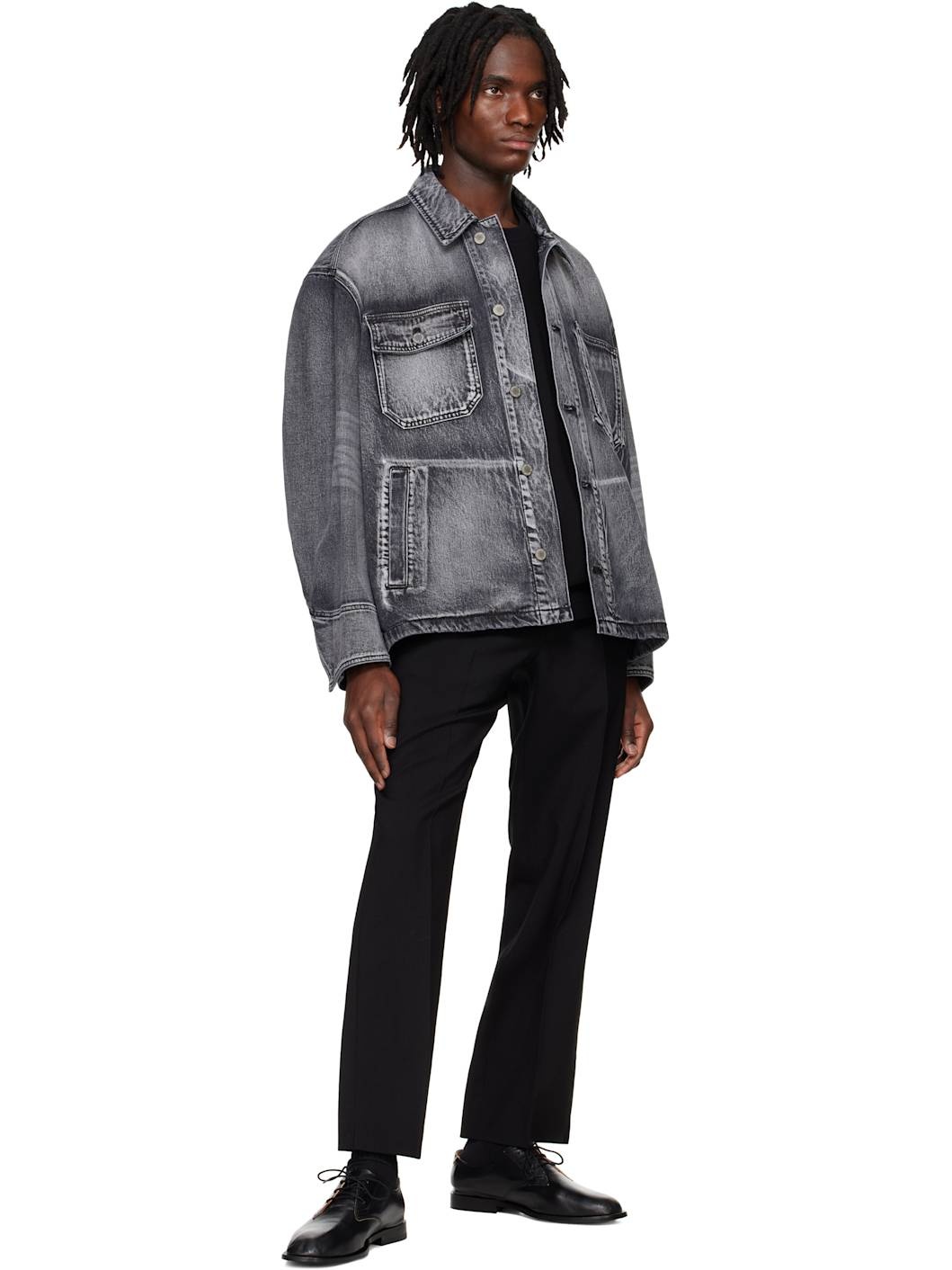 Gray Work Denim Jacket - 4
