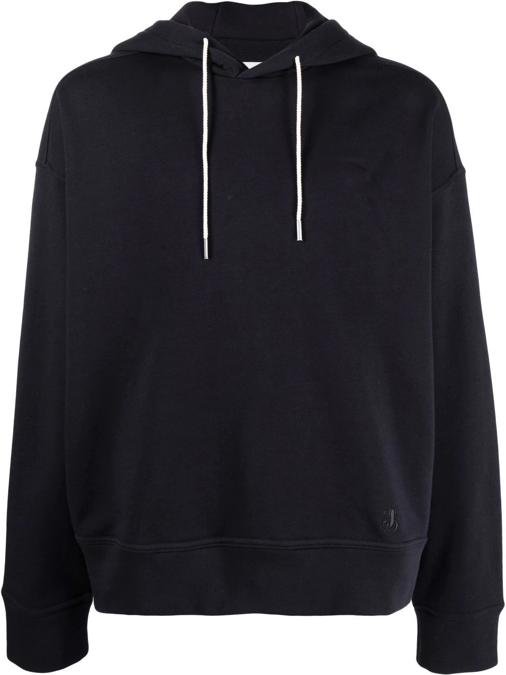 embroidered-logo pullover hoodie - 1