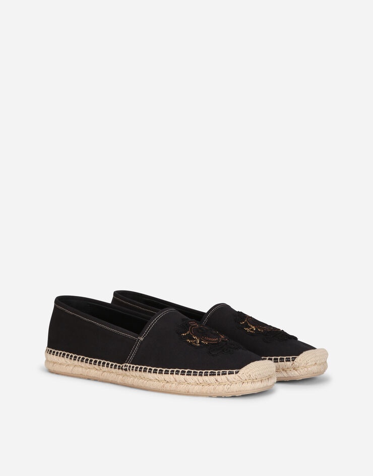 Canvas espadrilles with coat of arms embroidery - 2