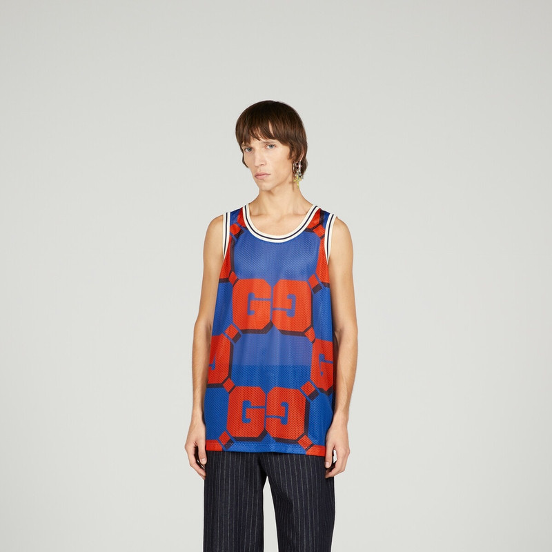 GG print mesh tank top 5