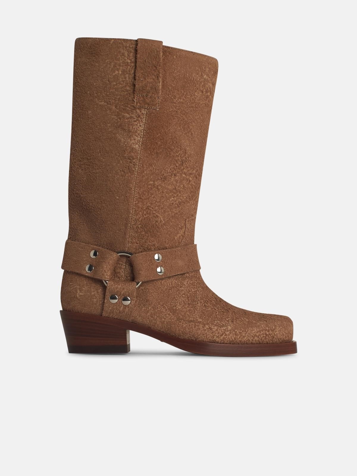 'ROXY' BEIGE SUEDE BOOTS - 1