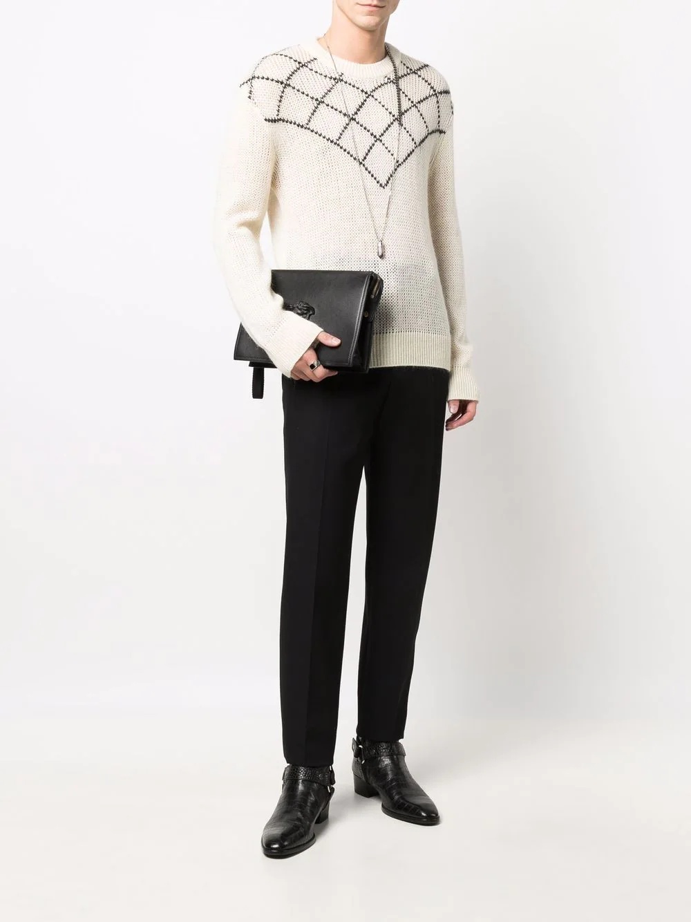 intarsia-pattern jumper - 4