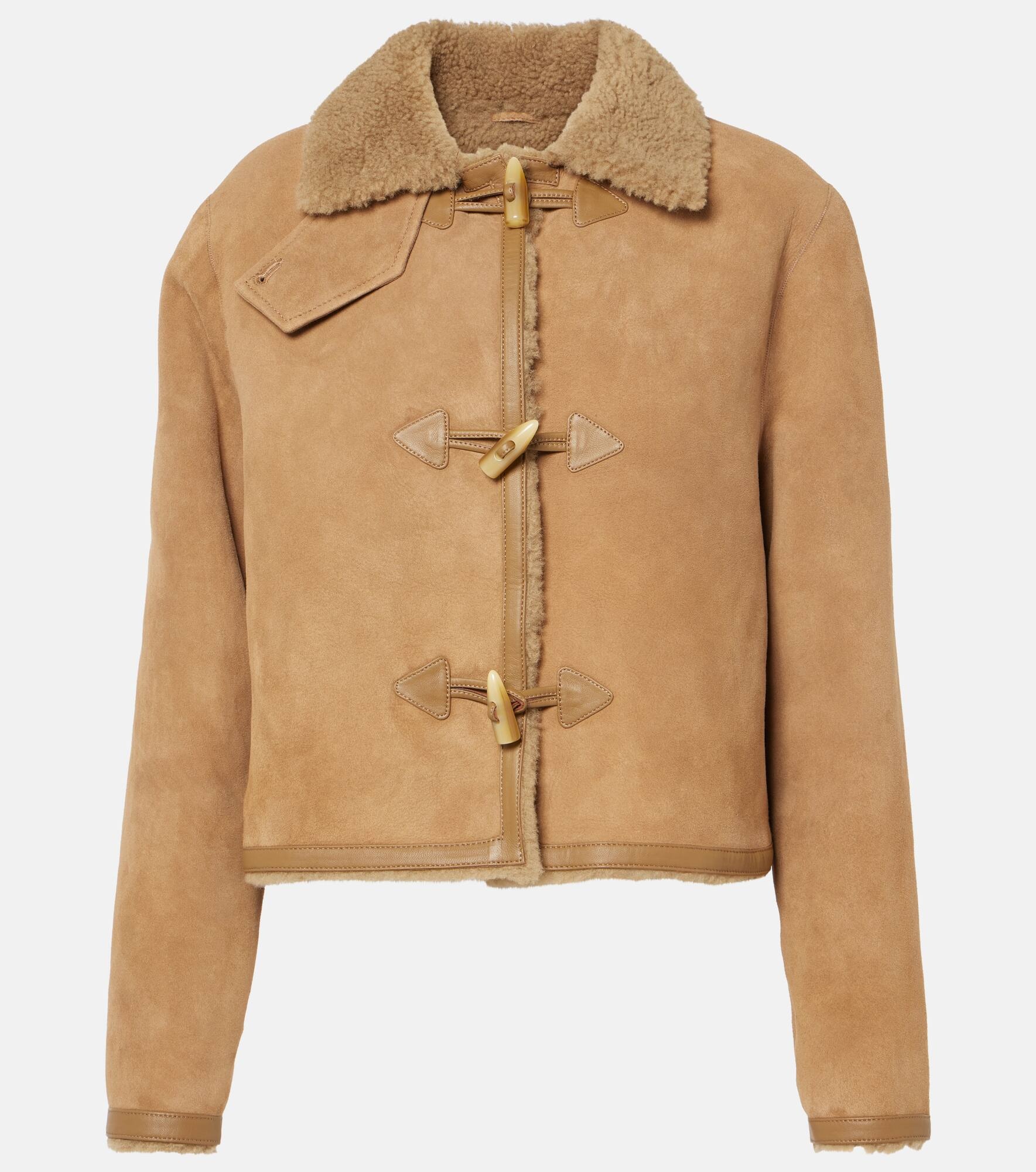 Benoite shearling-lined suede jacket - 1