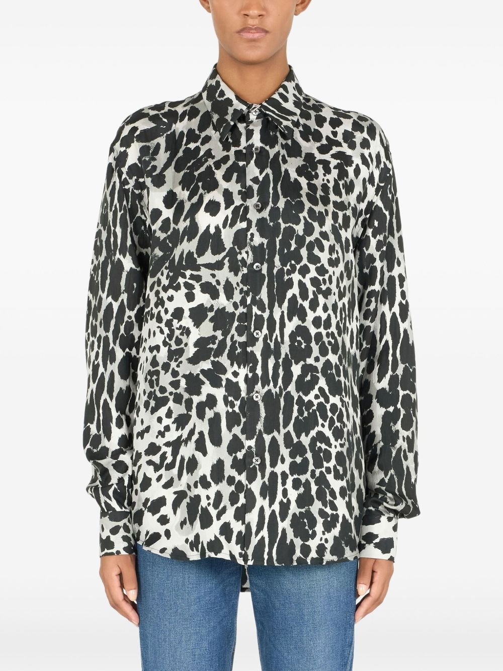 leopard-print shirt - 3