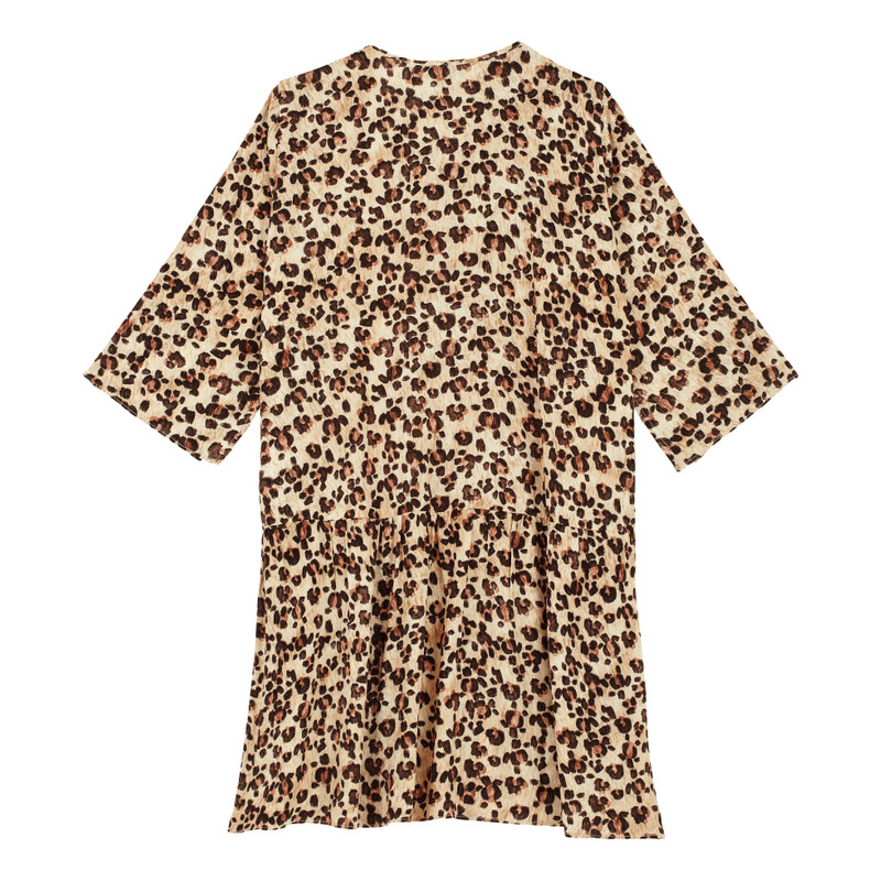 Women Short Dress Turtles Leopard 2