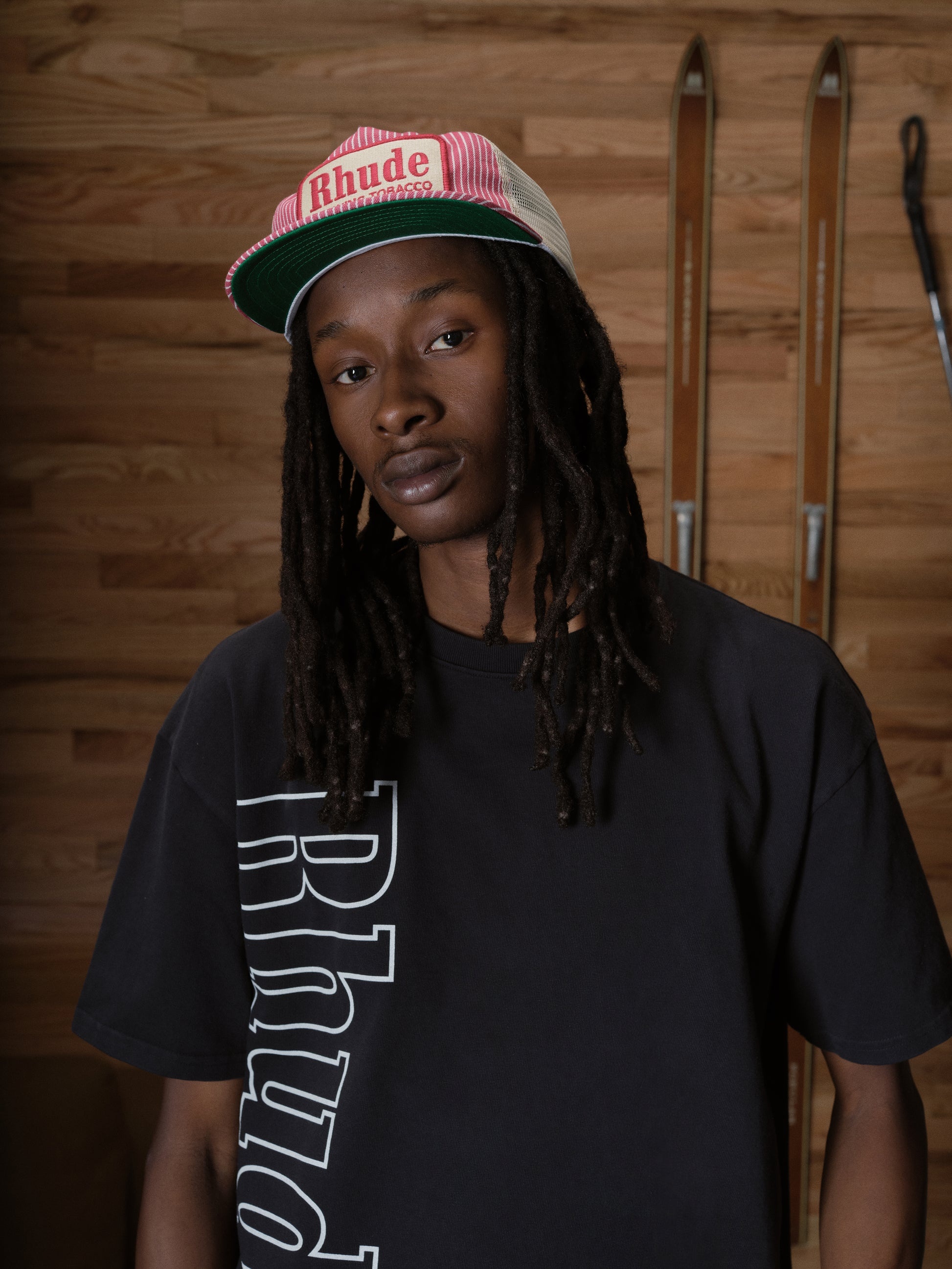 RED STRIPED TOBACCO TRUCKER HAT - 7