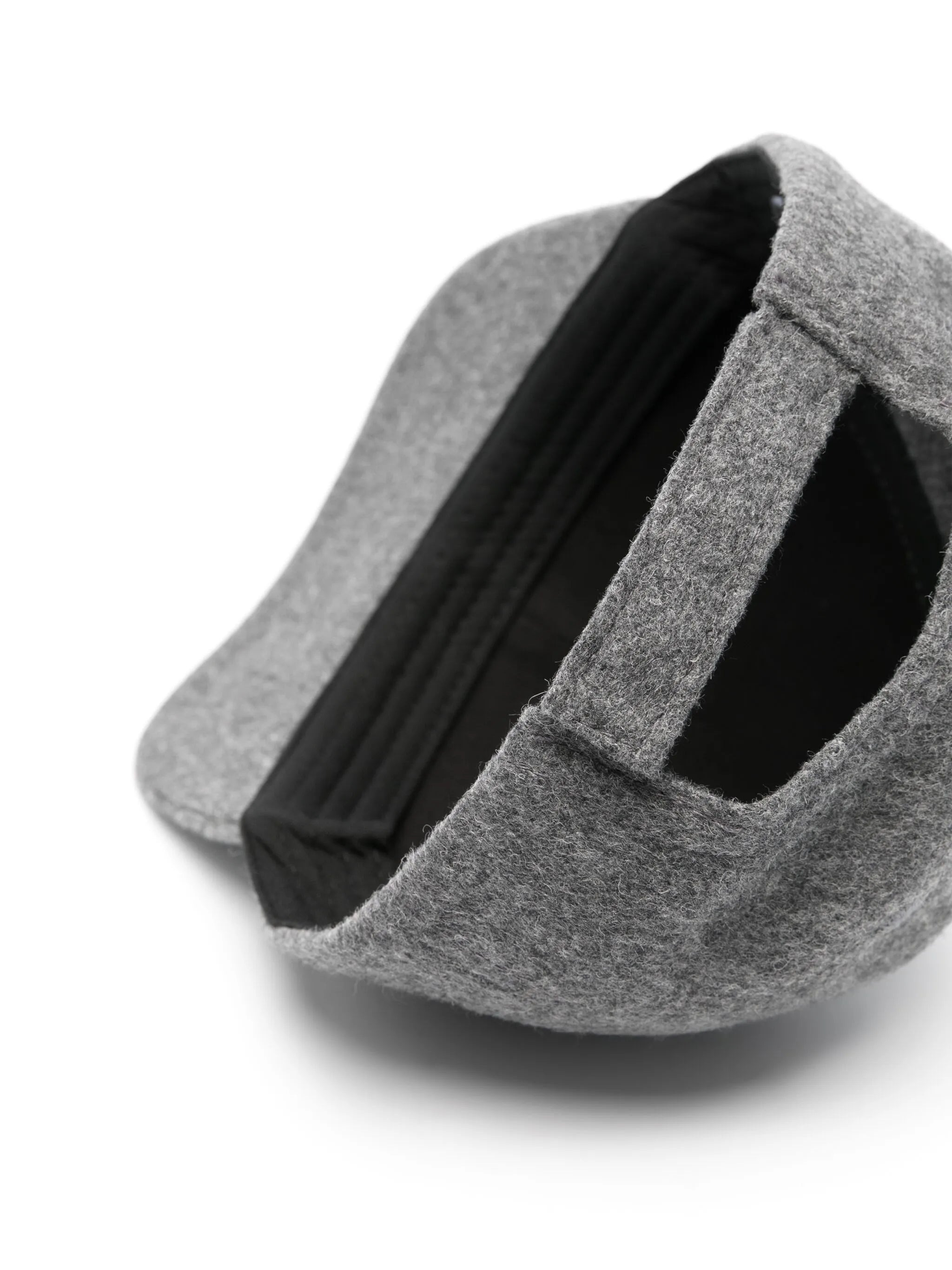 logo-embroidered felted cap - 2