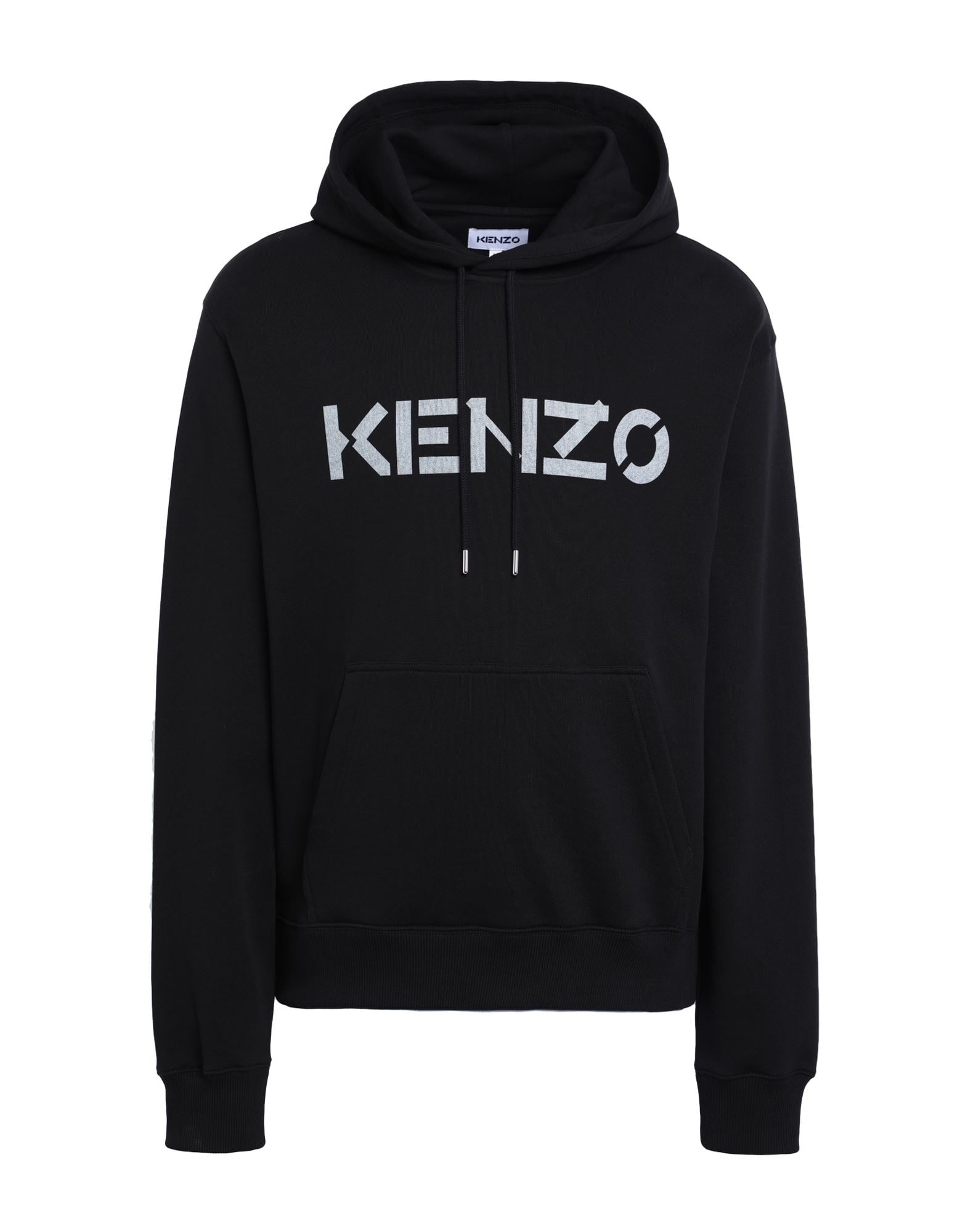 KENZO Black Men's Hooded Sweatshirt yoox REVERSIBLE