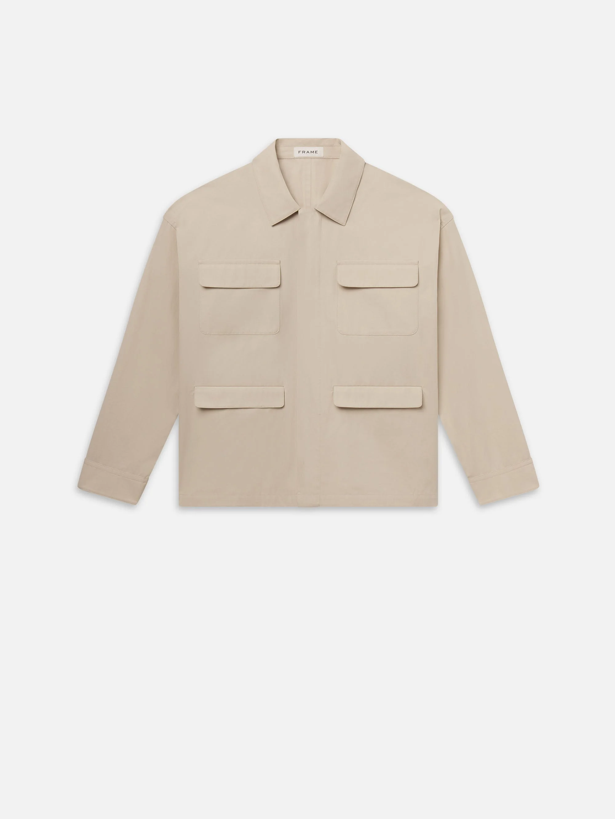 Light Multi Pocket Jacket in Light Beige - 1
