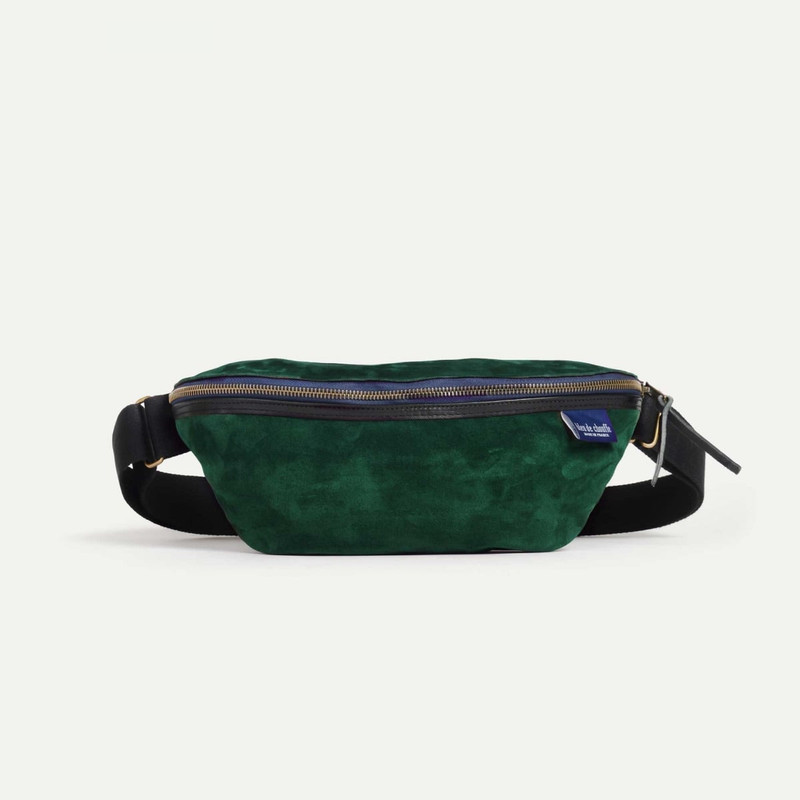 NEW BEAT BELT BAG / SUEDE  -  DARK GREEN 1