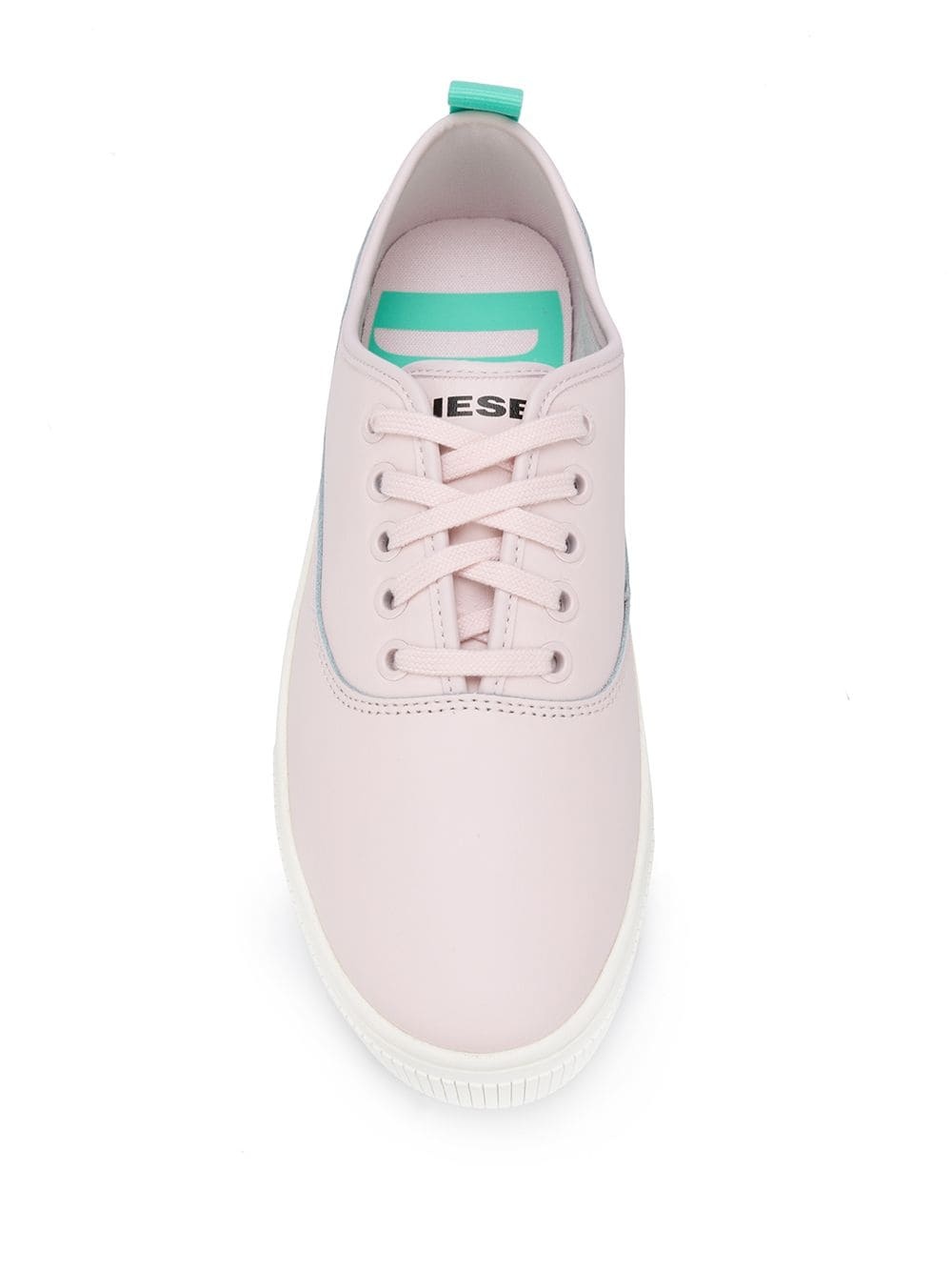 contrast pull tab sneakers - 4